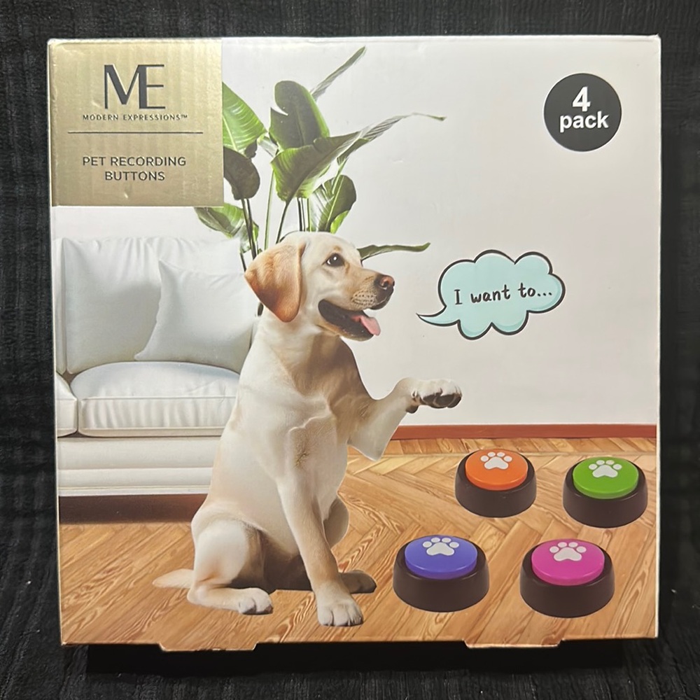 Pet Recording Buttons~Set of 4~NEW!